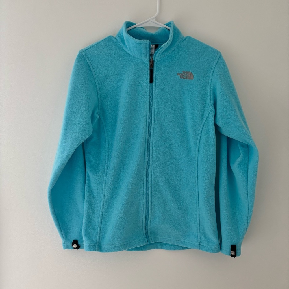 Blue North Face Fleece Zip Up Jacket